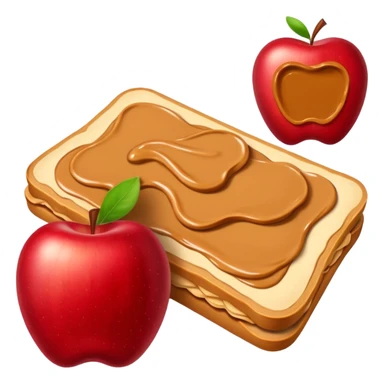apple slices with peanutbutter sticker