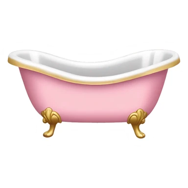 pink victorian bath tub, gold feet sticker