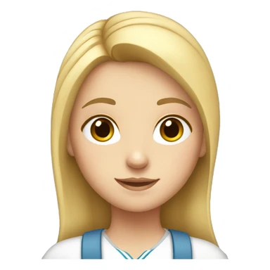 a young white girl, with school wear sticker