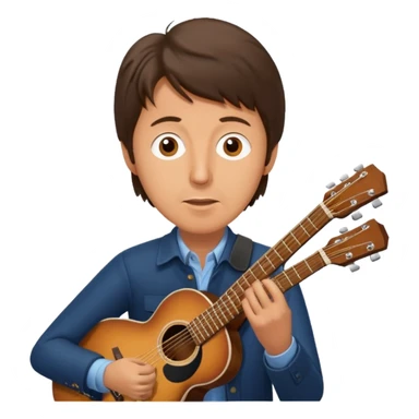 Paul McCartney playing guitar sticker