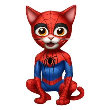 cat spiderman sticker