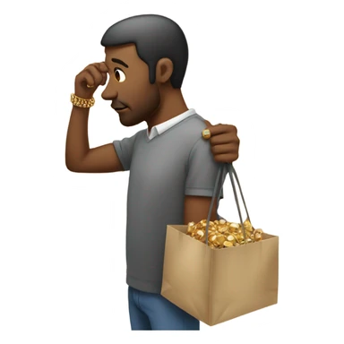 Man miserable while wife shops for jewelry  sticker