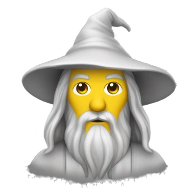 Gandalf with yellow clothes and yellow vinyl sticker