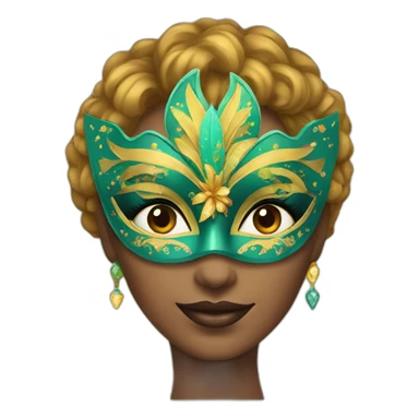 woman with carnival mask  sticker