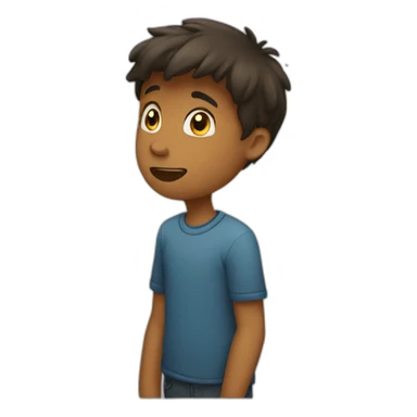 Boy saying I miss You sticker