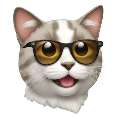 cat with sunglas sticker