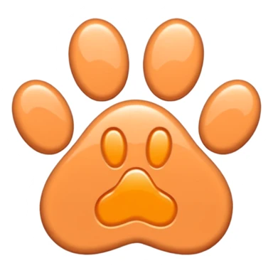 a very light pale pastel orange #FFDBBB pawprint sticker