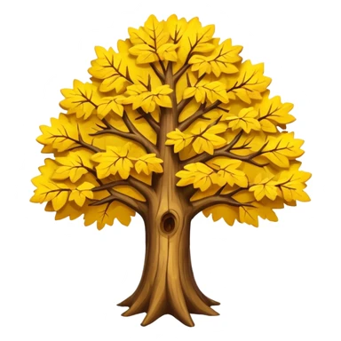 tree with yellow leaves sticker