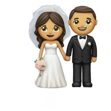 Bride and Groom Wedding Cake Topper sticker