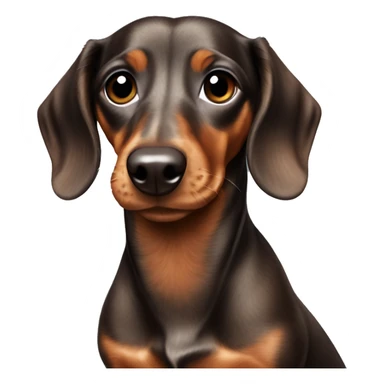 Brown Dapple mini dachshund sticker