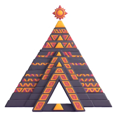 Toltec pyramid with ornate carvings sticker