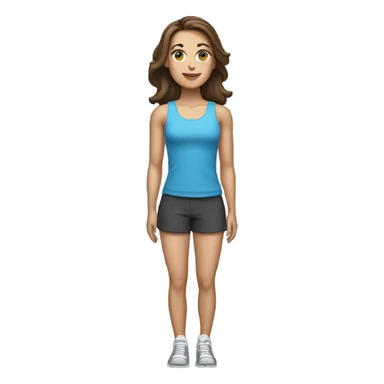 Woman leg muscles, Caucasian woman, brunette sticker