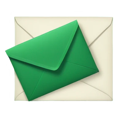 Deep green letter mail   sticker
