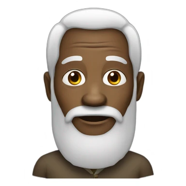 an African old man with white hair and beard sticker