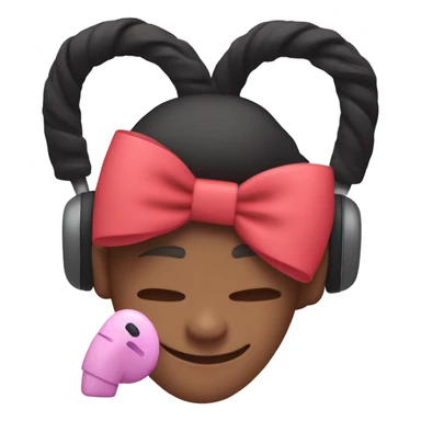 AirPod Maxes with bows sticker