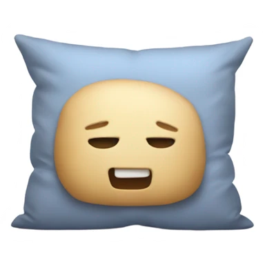 cartoon head buried in pillow sticker