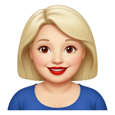 mujer mediana edad, gordita sonriente sticker