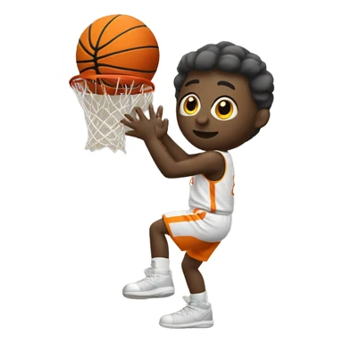 Shooting basketball sticker