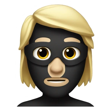 Thief with blond hair and a black mask on the eyes sticker