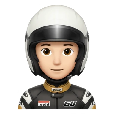 motorcycle racer with full face helmet sticker