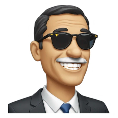 pedro sanchez riendo con gafas de sol y porro (presidente de España) sticker
