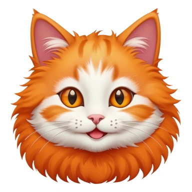 A cat smiling with star eyes just like the apple cat emoji sticker