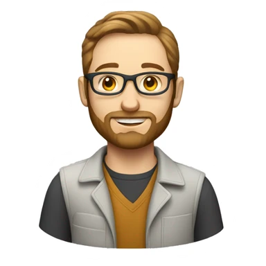 Caucasian male product designer and developer sticker