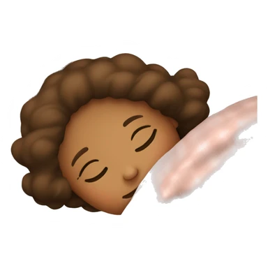 Brown hair girl sleeping on pillow with blanket cozy sticker