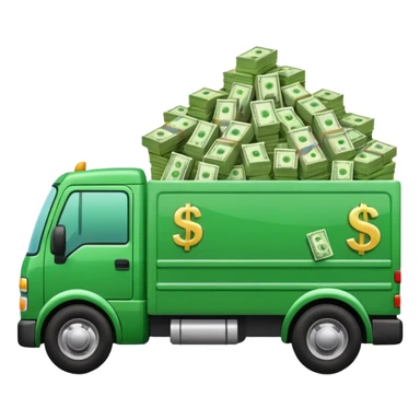 truck with money sticker