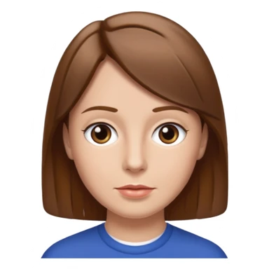 Terry Coldwell with brown hair sticker