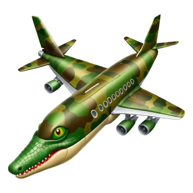 Airplane with crocodile head sticker
