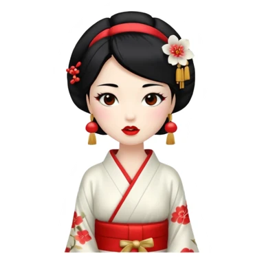 geisha singing sticker