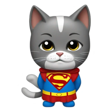 Un chat Superman triste sticker