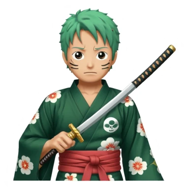 one piece zoro in land of wano sticker