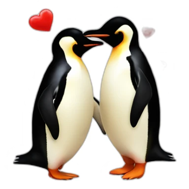 Penguin love sticker