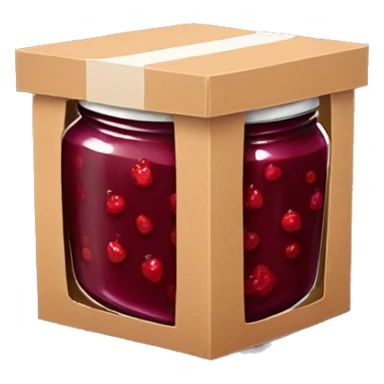 A box overflowing with jam sticker