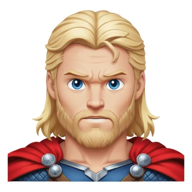 Thor Norse god of thunder with red cape sticker