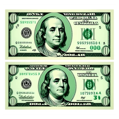 US dollar bill currency note sticker