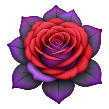 black-dark-grey-purple-red-gradients rose sticker