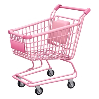 Pale pink empty shopping cart sticker