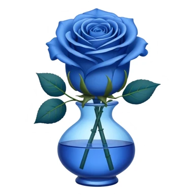 Blue rose in a vase sticker