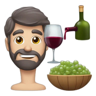 cara de pedra de terno segurando uma taça de vinho sticker