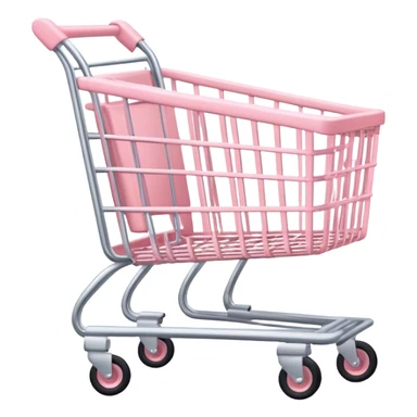 Pale pink empty shopping cart sticker