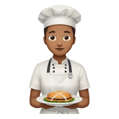 hazme una persona atendiendo una cafeteria universitaria sirviendo comida sticker