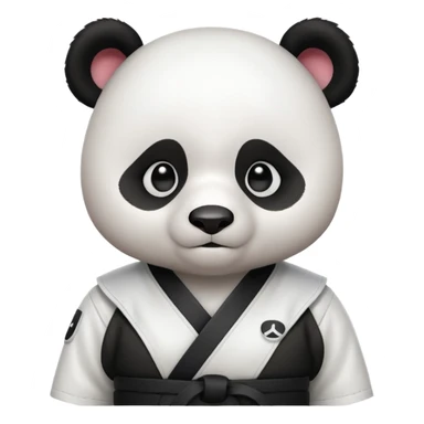 cute panda doing karate portrait, head and shoulders only, wearing white gi uniform, black belt visible, determined face, 3D cartoon, mobile game icon style, clean background, no text, no watermark
 sticker