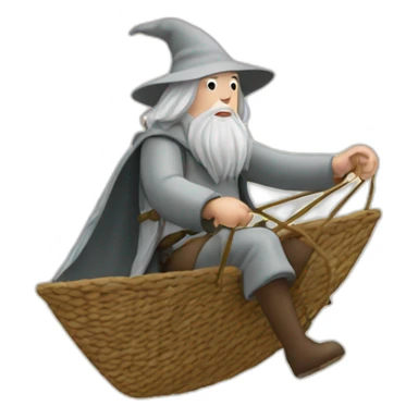 Gandalf en parapente sticker