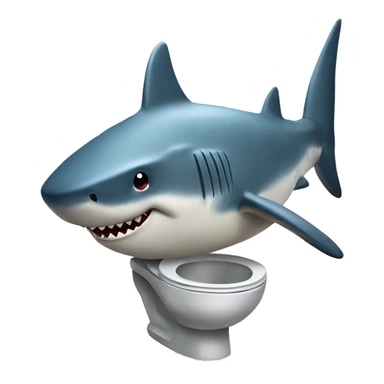 a shark killig a toilet sticker