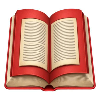 open book with completely red pages sticker