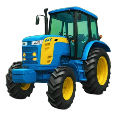 Tracteur bleu sticker