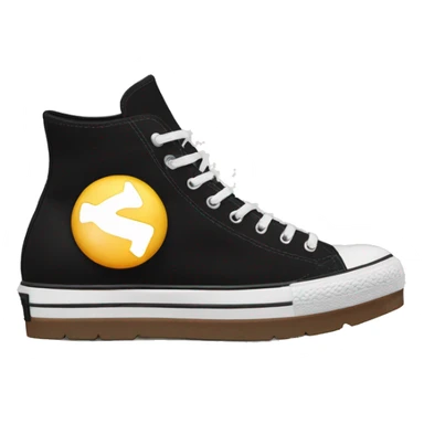 Black platform converse platform shoes hike  sticker
